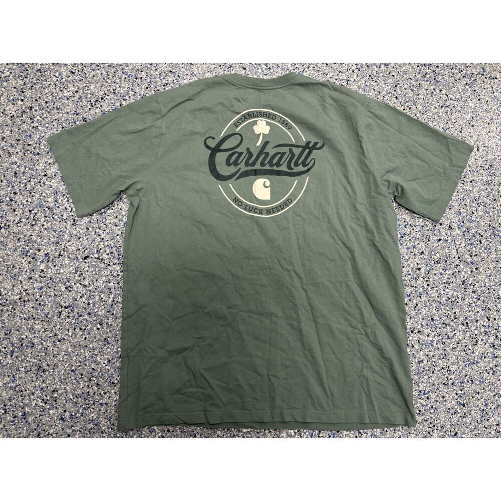 Green Slate Carhartt Dearborn Relaxed Fit Luck Graphic T-Shirt Size 2XL Tall
